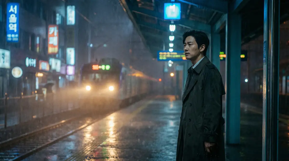 韩国伦理电影经典场景 - 雨夜车站，妈妈的朋友在完整有限中字 馆藏影像